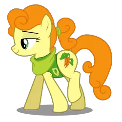 Size: 5000x5000 | Tagged: safe, artist:mundschenk85, derpibooru import, carrot top, golden harvest, pony, absurd resolution, background pony, clothes, lidded eyes, plant team, ponytail, simple background, solo, transparent background, vector, winter wrap up vest