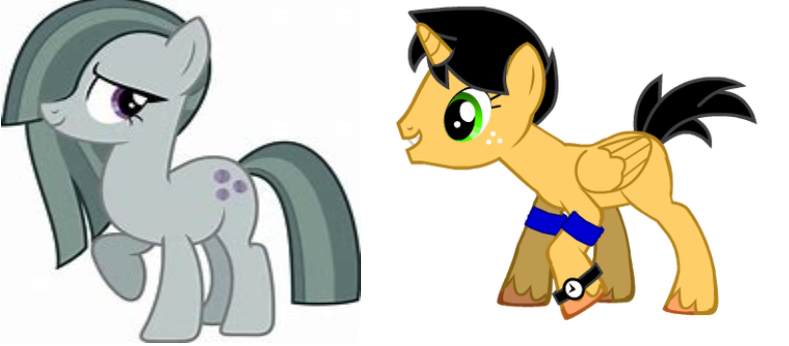 Size: 789x346 | Tagged: safe, artist:f1master45, derpibooru import, marble pie, oc, oc:swift bow, alicorn, earth pony, pony, pony creator, alicorn oc, canon x oc, cute, female, freckles, hearts and hooves day, horn, male, marblebetes, mare, shipping, simple background, stallion, story included, straight, watch, white background, wings, wristband, wristwatch