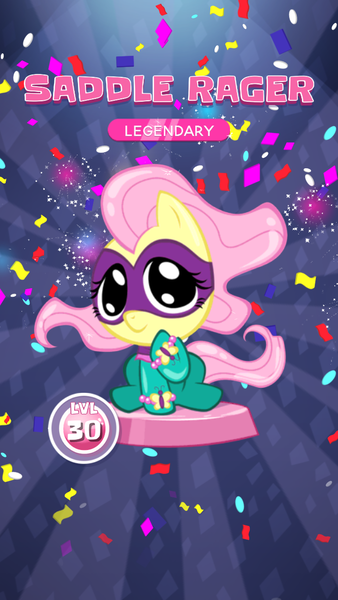 Size: 720x1280 | Tagged: safe, derpibooru import, fluttershy, saddle rager, pegasus, pony, chibi, cute, female, mare, pocket ponies, power ponies, shyabetes, solo