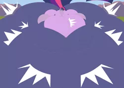 Size: 1920x1370 | Tagged: suggestive, artist:two-ton-neko, derpibooru import, twilight sparkle, anthro, bbw, before and after, breasts, busty twilight sparkle, expansion, explosion, explosion imminent, fat, fetish, imminent popping, impossibly large everything, inflation, magic abuse, morbidly obese, near bursting, obese, sequence, ssbbw, this will end in explosions, twilard sparkle