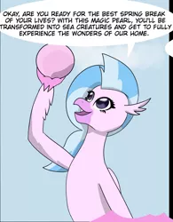 Size: 1439x1847 | Tagged: artist:chedx, comic:the weekend wager, commission, cropped, derpibooru import, hippogriff, pearl, safe, silverstream