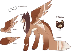 Size: 3161x2289 | Tagged: safe, artist:mauuwde, derpibooru import, oc, oc:maude, pegasus, pony, female, mare, reference sheet, simple background, solo, transparent background