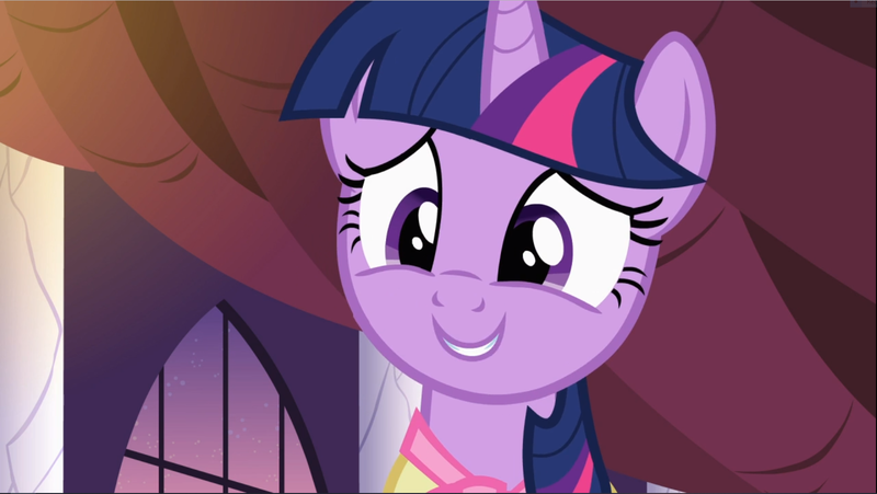 Size: 1668x940 | Tagged: safe, derpibooru import, screencap, twilight sparkle, pony, unicorn, sweet and elite, clothes, cute, dress, female, mare, smiling, solo, twiabetes, unicorn twilight