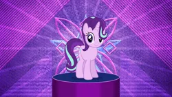 Size: 3840x2160 | Tagged: safe, artist:laszlvfx, artist:luckreza8, derpibooru import, edit, starlight glimmer, pony, unicorn, to where and back again, .svg available, abstract background, c:, cute, female, glimmerbetes, hair over one eye, looking at you, mare, simple background, smiling, solo, standing, transparent background, vector, wallpaper, wallpaper edit