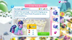 Size: 1920x1080 | Tagged: safe, derpibooru import, screencap, twilight sparkle, twilight sparkle (alicorn), alicorn, pony, behaving like rarity, gameloft, gem, group quest, group quests, implied pinkie pie, out of character, you had one job