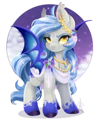 Size: 2177x2756 | Tagged: safe, artist:silent-shadow-wolf, derpibooru import, oc, oc:midnight radiance, unofficial characters only, bat pony, pony, bat pony oc, bat wings, colored hooves, ethereal mane, female, simple background, slit eyes, solo, starry mane, transparent background, wings