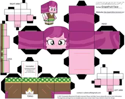 Size: 2979x2354 | Tagged: safe, artist:grapefruitface1, derpibooru import, cheerilee, equestria girls, arts and crafts, craft, cubeecraft, papercraft, printable, solo, template