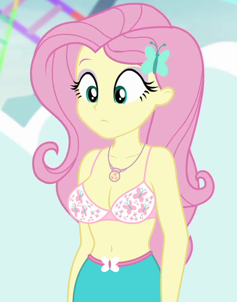 Size: 850x1080 | Tagged: suggestive, derpibooru import, edit, edited screencap, editor:ah96, screencap, fluttershy, equestria girls, equestria girls series, rollercoaster of friendship, adorasexy, belly button, bra, breast edit, breasts, busty fluttershy, butterfly underwear, clothes, cropped, cute, cutie mark underwear, female, geode of fauna, hair ornament, image, magical geodes, png, race swap, sexy, show accurate, skirt, solo, solo female, underwear, underwear edit, white underwear