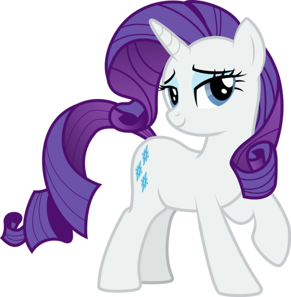 Size: 2047x2085 | Tagged: safe, artist:lightning stripe, derpibooru import, rarity, pony, unicorn, cute, cutie mark, eyebrows, female, grin, lidded eyes, mare, purple mane, show accurate, simple background, smiling, solo, transparent background, white coat, wings