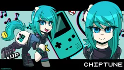 Size: 3840x2160 | Tagged: safe, artist:ciderpunk, derpibooru import, oc, oc:chiptune, pony, boots, clothes, ear piercing, earring, game, game boy, jewelry, looking at you, piercing, shoes, vest