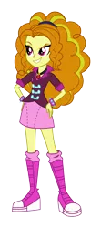 Size: 1200x2700 | Tagged: safe, artist:traachon, derpibooru import, adagio dazzle, sonata dusk, equestria girls, boots, clothes, clothes swap, evil grin, female, gem, grin, hand on hip, jewelry, miniskirt, pendant, shoes, simple background, siren gem, skirt, smiling, socks, solo, transparent background, vector