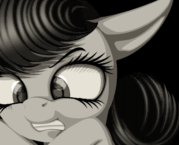 Size: 742x599 | Tagged: artist needed, safe, derpibooru import, octavia melody, earth pony, pony, close-up, face, monochrome, solo