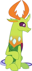 Size: 3000x6661 | Tagged: absurd resolution, artist:dashiesparkle, changedling, changeling, cute, derpibooru import, king thorax, male, safe, simple background, sitting, smiling, solo, .svg available, thorabetes, thorax, transparent background, triple threat, vector
