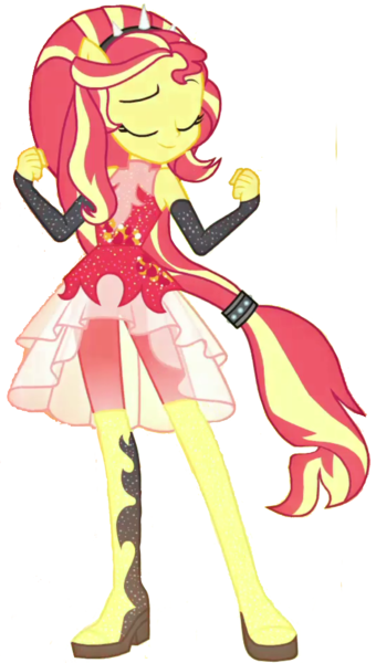 Size: 1162x2048 | Tagged: safe, derpibooru import, edit, edited screencap, editor:superbobiann, screencap, sunset shimmer, equestria girls, equestria girls series, forgotten friendship, background removed, simple background, sleeveless, solo, transparent background