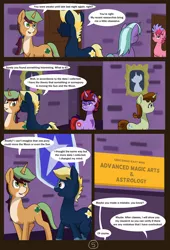 Size: 4750x7000 | Tagged: safe, artist:chedx, derpibooru import, clover the clever, oc, oc:nightfall star, earth pony, pony, unicorn, comic:mlp old tales, fanfic, absurd resolution, academy, adventure, alternate timeline, comic, fantasy