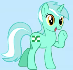 Size: 673x647 | Tagged: safe, derpibooru import, edit, lyra heartstrings, oc, pony, unicorn, blue background, democratic progressive party, flag, politics, simple background, solo, taiwan