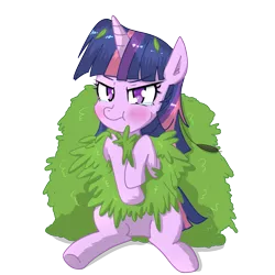 Size: 1500x1500 | Tagged: safe, artist:yinglongfujun, derpibooru import, twilight sparkle, pony, angry, bush, crying, female, mare, pouting, simple background, solo, transparent background, twilight bushel