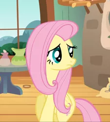 Size: 848x938 | Tagged: safe, derpibooru import, screencap, fluttershy, pegasus, pony, hurricane fluttershy, bipedal, cropped, female, looking back, mare, solo