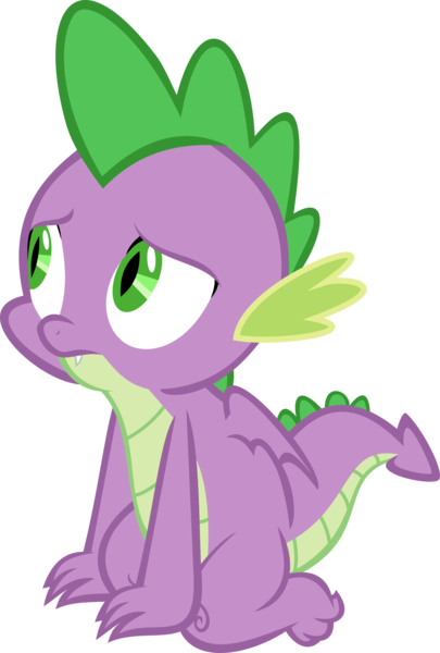 Size: 2360x3495 | Tagged: ail-icorn, artist:red4567, baby, baby dragon, claws, derpibooru import, dragon, fangs, kneeling, looking up, male, safe, simple background, solo, spike, spoiler:interseason shorts, toe curl, transparent background, vector, winged spike