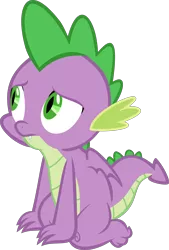 Size: 2360x3495 | Tagged: ail-icorn, artist:red4567, baby, baby dragon, claws, derpibooru import, dragon, fangs, kneeling, looking up, male, safe, simple background, solo, spike, spoiler:interseason shorts, toe curl, transparent background, vector, winged spike