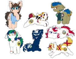 Size: 1024x798 | Tagged: safe, artist:vanillaswirl6, derpibooru import, oc, oc:florida, oc:kentucky, oc:maryland, oc:north carolina, oc:south carolina, oc:viginia, oc:west virginia, ponified, unofficial characters only, pony, blushing, butt, butt fluff, cheek fluff, clothes, cute, ear fluff, female, floppy ears, fluffy, looking away, male, one eye closed, plot, prone, simple background, sitting, transparent background, unamused, united states, vanillaswirl6's state ponies