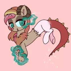 Size: 768x768 | Tagged: artist:awoomarblesoda, derpibooru import, draconequus, hybrid, interspecies offspring, magic, oc, oc:paradox, offspring, parent:discord, parent:princess celestia, parents:dislestia, safe, solo