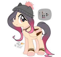 Size: 992x920 | Tagged: safe, artist:dl-ai2k, derpibooru import, oc, unofficial characters only, pegasus, pony, beanie, colored wings, female, hat, mare, multicolored wings, simple background, solo, transparent background, wings