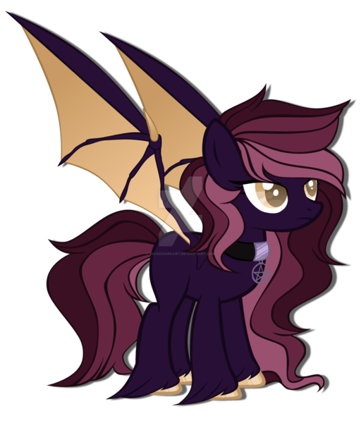 Size: 1280x1501 | Tagged: safe, artist:magicdarkart, derpibooru import, oc, bat pony, pony, deviantart watermark, female, mare, obtrusive watermark, simple background, solo, transparent background, watermark