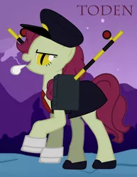 Size: 1592x2064 | Tagged: safe, derpibooru import, ponified, pony, pony creator, antagonist, clothes, conductor, daimon, hooves, my little pony, railroad, sailor moon, toden, whistle