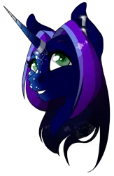 Size: 1353x2069 | Tagged: safe, artist:drawingjules, derpibooru import, oc, oc:myth, alicorn, pony, bust, female, mare, portrait, simple background, solo, transparent background