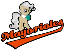 Size: 510x400 | Tagged: safe, artist:doctorxfizzle, derpibooru import, mayor mare, pony, baltimore orioles, mlb, parody