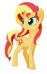 Size: 600x932 | Tagged: safe, artist:alloco, derpibooru import, sunset shimmer, pony, unicorn, female, mare, simple background, solo, transparent background