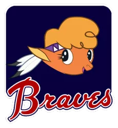 Size: 368x400 | Tagged: safe, artist:doctorxfizzle, derpibooru import, little strongheart, pony, atlanta braves, mlb, parody