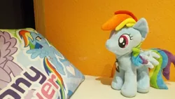 Size: 1992x1122 | Tagged: safe, derpibooru import, editor:the dreaded, rainbow dash, twilight sparkle, pony, 4de, cutie mark necklace, jewelry, necklace, pillow, plushie