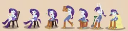 Size: 9419x2317 | Tagged: safe, artist:magerblutooth, derpibooru import, rarity, equestria girls, :3, absurd resolution, alternate hairstyle, apple, barrel, blue jeans, boots, box, burp, clothes, commission, cowboy boots, dirt, dirty, eyes closed, food, freckles, grin, hay stalk, haystack, image, jeans, mental shift, mud, nail file, open mouth, pants, personality change, pigtails, png, ponytail, rarihick, shirt, shoes, shovel, show accurate, simple background, sitting, skirt, smiling, solo, spurs, stains, stool, story included, straw in mouth, stretching, tanktop, teeth, toothpick, transformation, transformation sequence, transforming clothes, vector