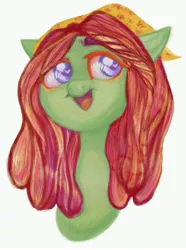 Size: 4457x6000 | Tagged: safe, artist:hippykat13, derpibooru import, tree hugger, pony, bust, colored pupils, cute, design, happy, heart eyes, huggerbetes, open mouth, portrait, simple background, white background, wingding eyes