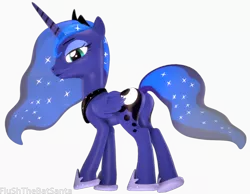 Size: 2044x1586 | Tagged: safe, artist:flushthebatsanta, derpibooru import, princess luna, alicorn, pony, 3d, butt, female, hoof shoes, jewelry, lidded eyes, looking at you, mare, peytral, plot, regalia, source filmmaker