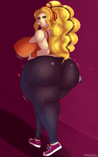 Size: 2000x3200 | Tagged: suggestive, artist:fladdykin, derpibooru import, adagio dazzle, human, equestria girls, rainbow rocks, adagio dat-azzle, big breasts, bimbo, bimboification, breasts, busty adagio dazzle, butt, clothes, converse, extra thicc, female, huge breasts, huge butt, humanized, large butt, pants, shoes, solo, solo female, stupid sexy adagio dazzle, the ass was fat, thick, yoga pants