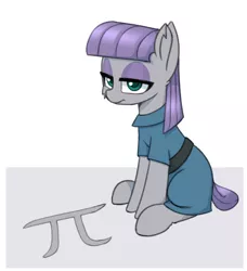 Size: 1284x1408 | Tagged: safe, artist:puetsua, derpibooru import, maud pie, earth pony, pony, female, looking at you, mare, pi, pi day, sitting, solo