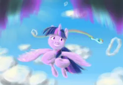 Size: 3000x2081 | Tagged: safe, artist:inersdraco, derpibooru import, rainbow dash, twilight sparkle, twilight sparkle (alicorn), alicorn, pony, the cutie re-mark, first person view, fringe, helping hoof, implied starlight glimmer, offscreen character, pov, rainbow