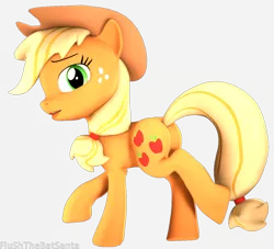 Size: 2044x1857 | Tagged: safe, artist:flushthebatsanta, derpibooru import, applejack, earth pony, pony, 3d, applebutt, butt, female, looking at you, plot, raised hoof, solo