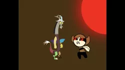 Size: 1334x750 | Tagged: abuse, angry, artist:undeadponysoldier, blood moon, cute, derpibooru import, discord, discordabuse, edit, hate, human, moon, oc, oc:demonick, oc:nick, ow the edge, semi-grimdark, the powerpuff girls, this will end in death