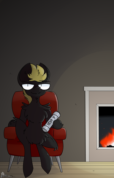 Size: 5120x8000 | Tagged: safe, artist:difis, derpibooru import, oc, unofficial characters only, pony, chair, chest fluff, fireplace, sitting, solo