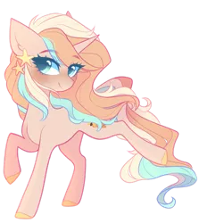 Size: 1280x1432 | Tagged: safe, artist:kirionek, derpibooru import, oc, unofficial characters only, pony, unicorn, blue eyes, brown mane, commission, female, long mane, looking at you, mare, pale coat, shotes, simple background, smiling, solo, transparent background