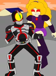 Size: 3392x4624 | Tagged: safe, artist:brandon-vortex, derpibooru import, adagio dazzle, equestria girls, crossover, kamen rider, kamen rider faiz