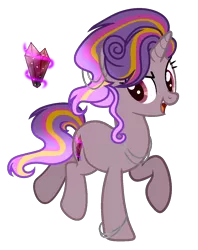 Size: 1180x1490 | Tagged: safe, artist:starling-sentry-yt, derpibooru import, oc, unofficial characters only, pony, unicorn, female, mare, offspring, parent:king sombra, parent:princess cadance, parents:somdance, simple background, solo, transparent background