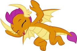 Size: 8877x5921 | Tagged: artist:memnoch, cute, derpibooru import, dragon, dragoness, eyes closed, female, molt down, safe, simple background, smolder, smolderbetes, solo, transparent background, vector, wings