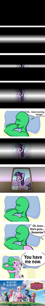 Size: 1280x8556 | Tagged: safe, artist:bantam, derpibooru import, twilight sparkle, twilight sparkle (alicorn), oc, oc:anon, alicorn, human, pony, unicorn, unicorn filly, animal companion (filly funtasia), battiwigs (filly funtasia), bed, bedroom, comforting, comic, crown, crying, cuddling, dialogue, end of ponies, filly fairy, filly funtasia, filly princess, filly royale, filly unicorn, filly witchy (dracco), flower, flower in hair, hug, jewelry, picture frame, regalia, rose (filly funtasia), sad, spooning