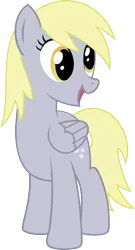 Size: 492x913 | Tagged: safe, artist:crimsonlynx97, derpibooru import, derpy hooves, pegasus, pony, cute, derpabetes, female, happy, mare, open mouth, simple background, smiling, solo, transparent background, vector
