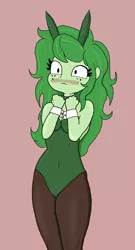 Size: 1080x1993 | Tagged: editor needed, suggestive, artist:tjpones, color edit, derpibooru import, edit, wallflower blush, equestria girls, blushing, bowtie, breasts, bunny ears, bunny suit, cameltoe, clothes, colored, cuffs (clothes), cute, explicit source, leotard, pantyhose, playboy bunny, sexy, shy